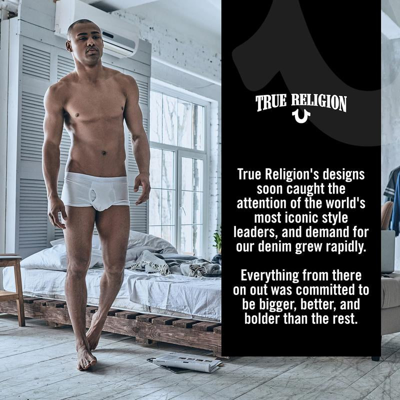 True Religion Mens Boxer Briefs Cotton Stretch Underwear for Men Pack of 6