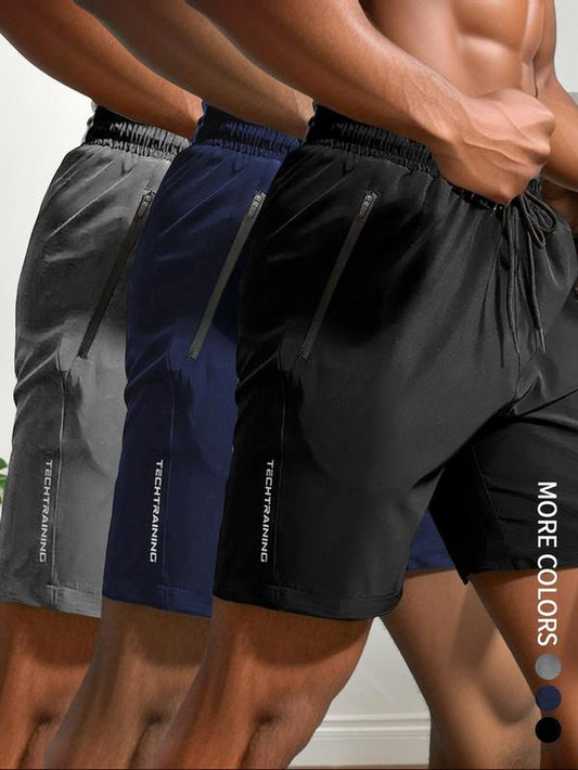 Men'S Summer Letter Print Pocket Athletic Sports Shorts, Summer Clothes, Quick Drying Breathable Sports Shorts, Mens Clothing, Comfort Shorts for Men, Shorts for Men, Shorts for Summer, Men'S Shorts, Jogging Shorts, Athletic Shorts