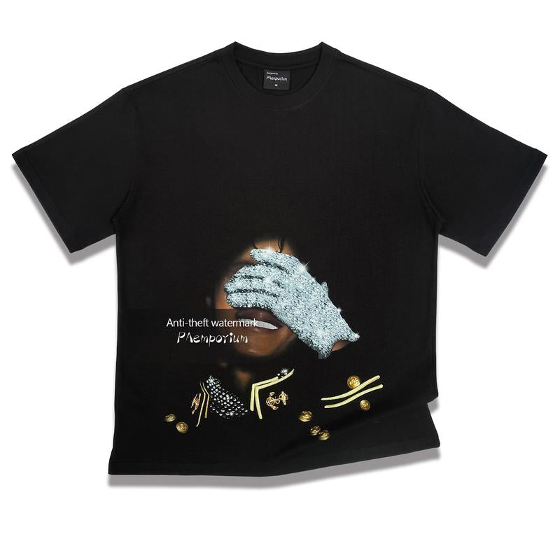 Mens Graphic Tees, 250Gsm Cotton, Oversized Mens Tshirt, Designer Crewneck Top, Michael Jackson Shirt, Summer Streetwear, Comfort Shortsleeve Casual