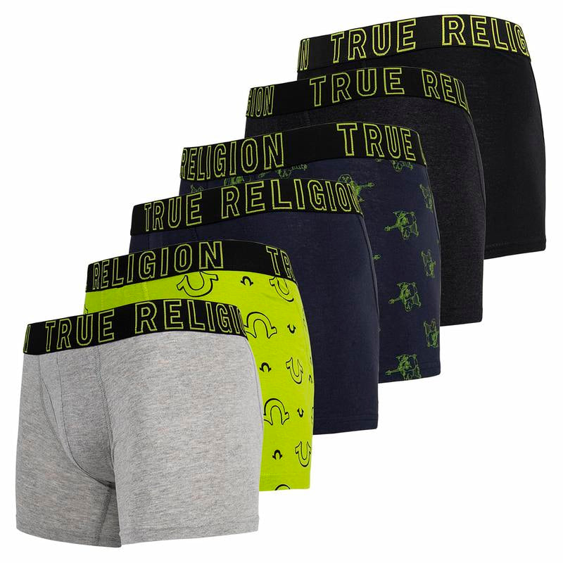 True Religion Mens Boxer Briefs Cotton Stretch Underwear for Men Pack of 6