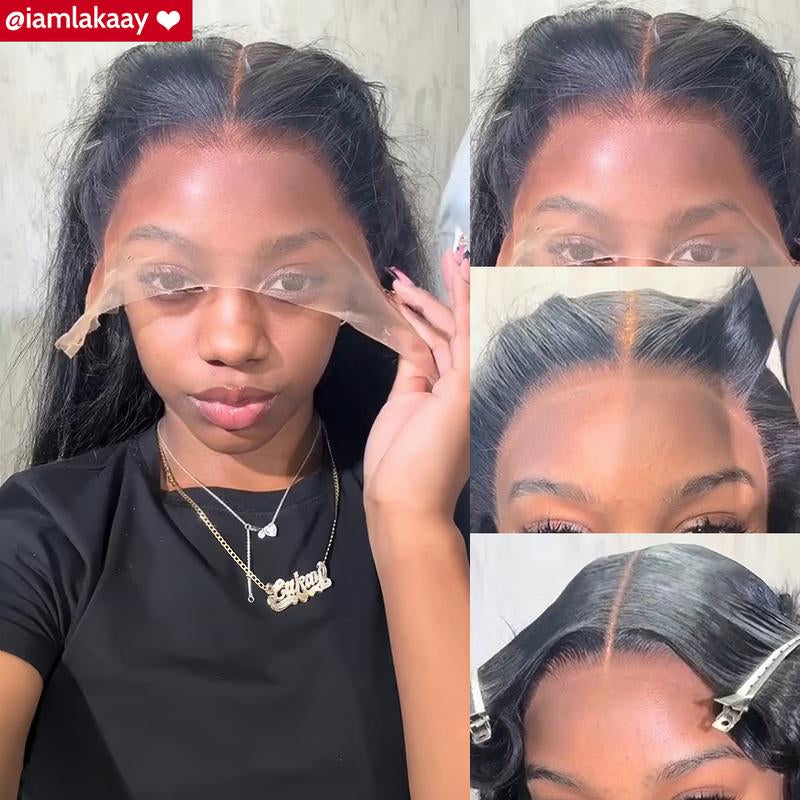 Yawawe Hair 28/30Inch 13X6 Lace Frontal Wigs Human Hair Straight Lace Front Human Hair Wig for Women Medium Size Cap 200% Density Pre-Plucked Transparent Lace Wigs with Baby Hair Outdoorfun