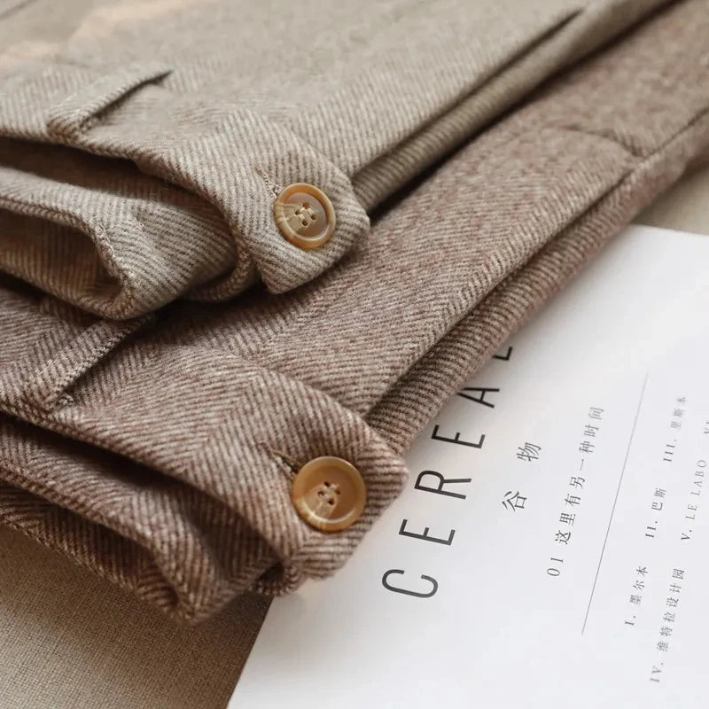 Woolen Pants Women'S Harem Pencil Pants / Autumn Winter High Waisted Casual Suit Pants Office Lady Women Trousers