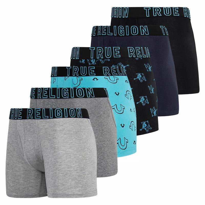 True Religion Mens Boxer Briefs Cotton Stretch Underwear for Men Pack of 6