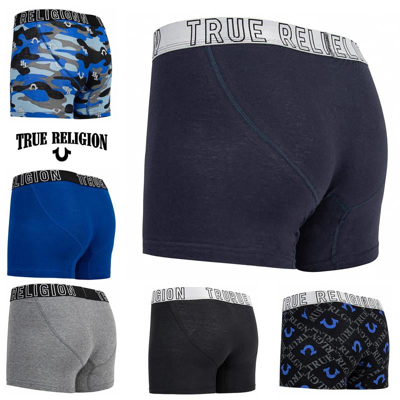 True Religion Mens Boxer Briefs Cotton Stretch Underwear for Men Pack of 6