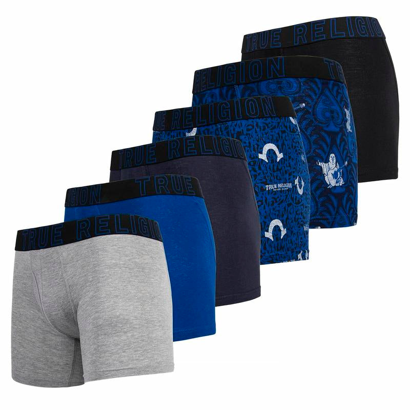 True Religion Mens Boxer Briefs Cotton Stretch Underwear for Men Pack of 6