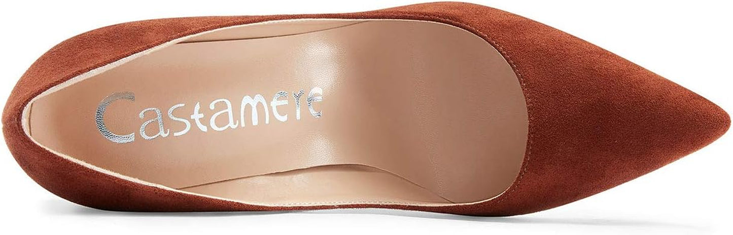 Womens Sky High Heels Basic Pumps Pointed-Toe Slip-On Stilettos 12CM Heel Shoes